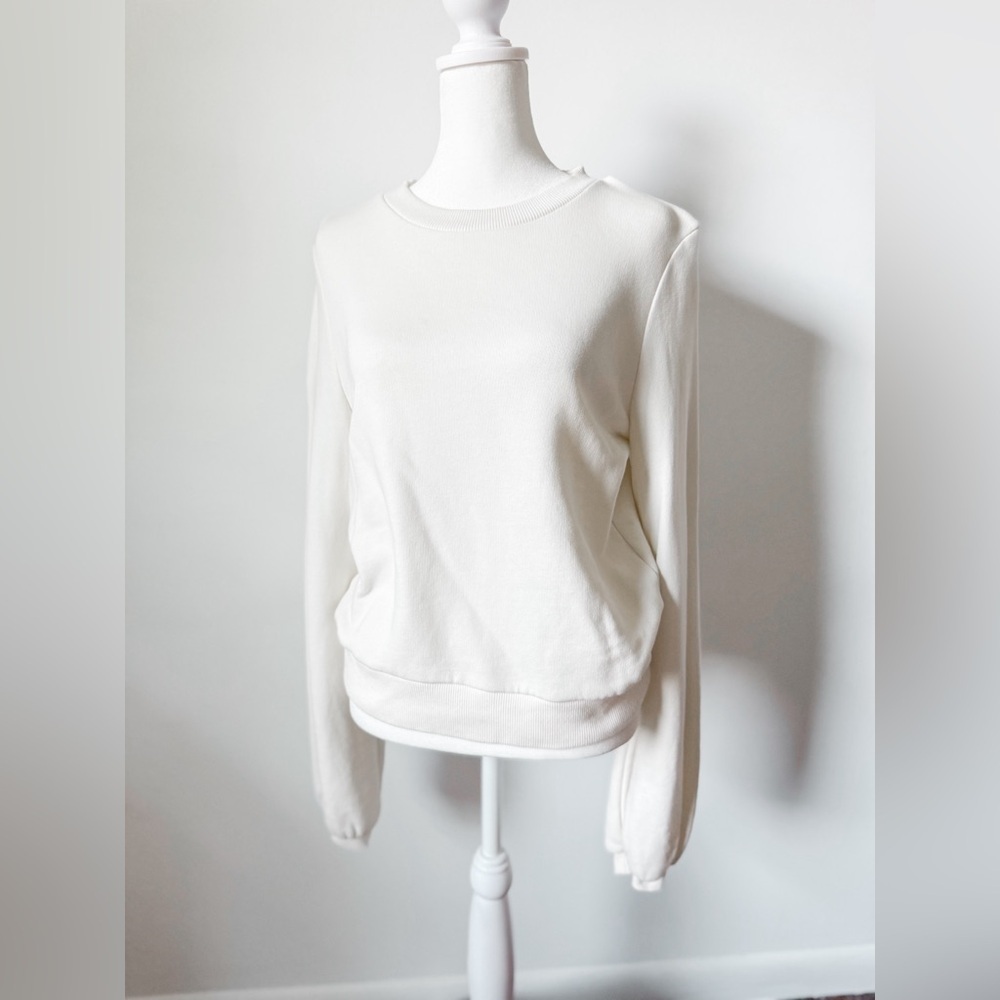 A New Day Bubble Sleeve Cozy Crewneck
